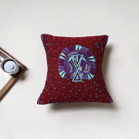 Kutch Dhebariya Hand Embroidery Cushion Cover (16 x 16 in) 15