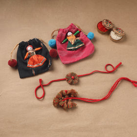 Handmade Thread Work Rakhi with Lumba Set 10