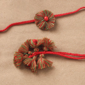 Handmade Thread Work Rakhi with Lumba Set 10