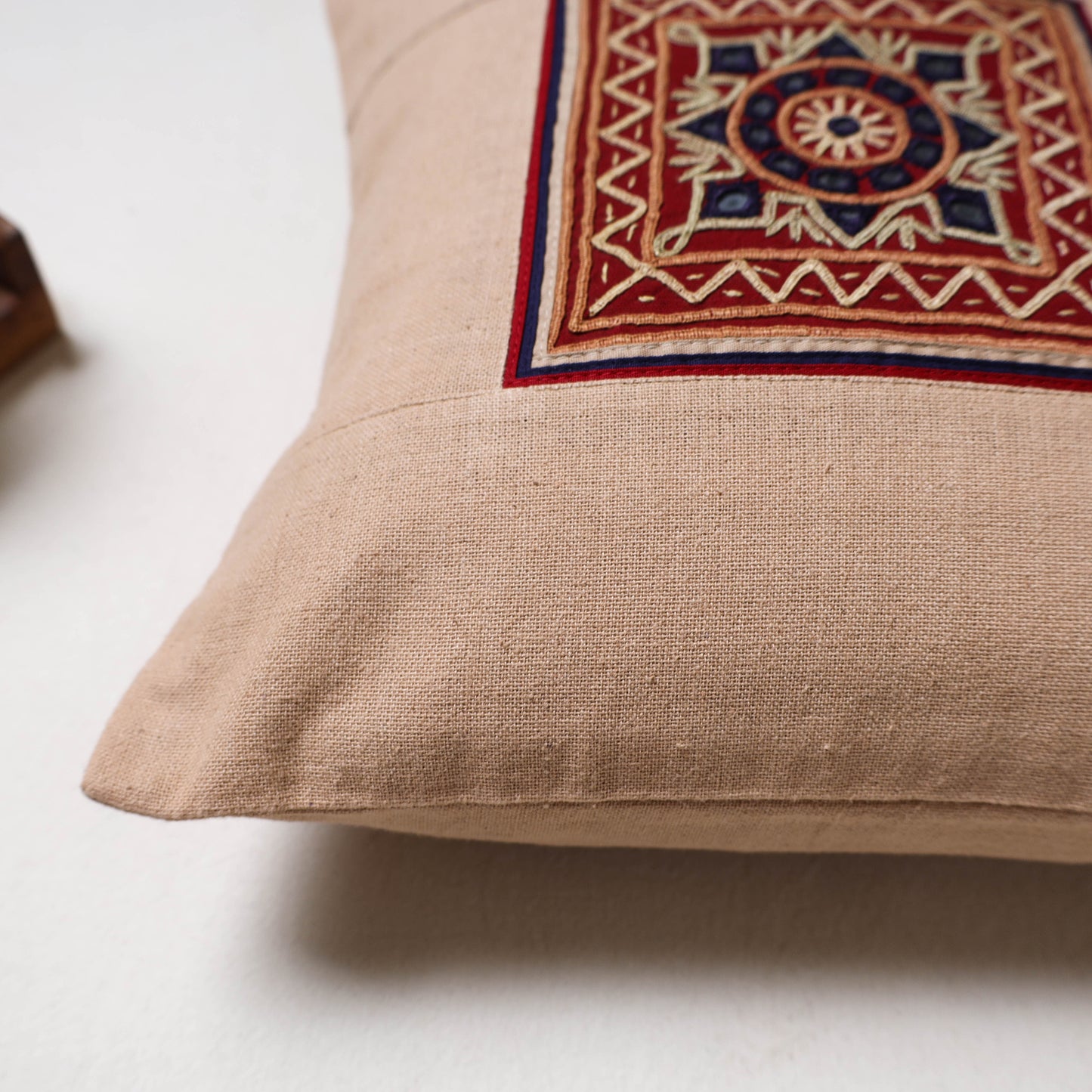 Kutch Rabari Hand Embroidery Cushion Cover (12 x 12 in) 04