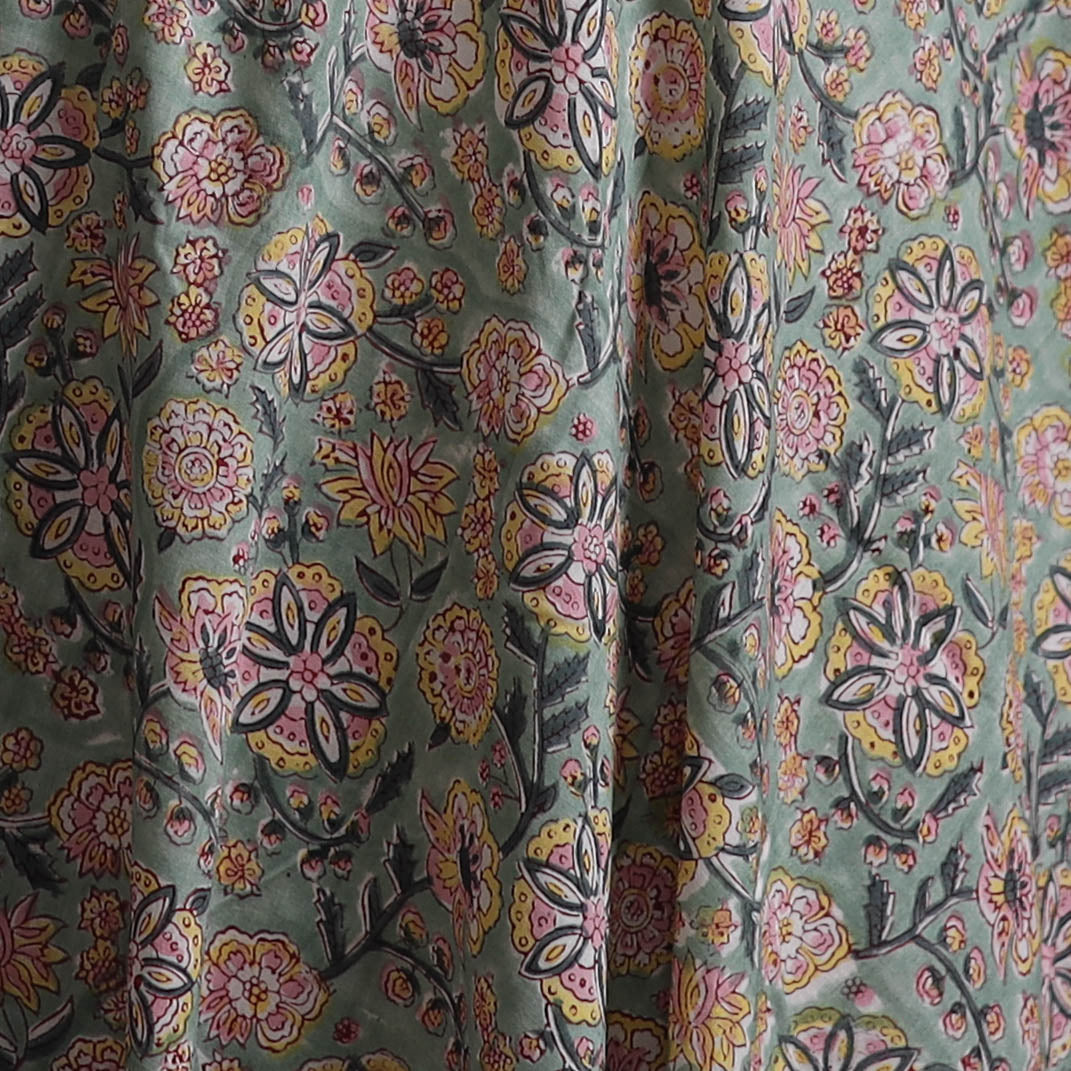 Sanganeri Hand Block Print Cotton Fabric 01