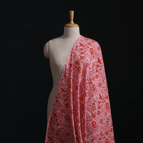 Pink - Sanganeri Hand Block Print Cotton Fabric 06