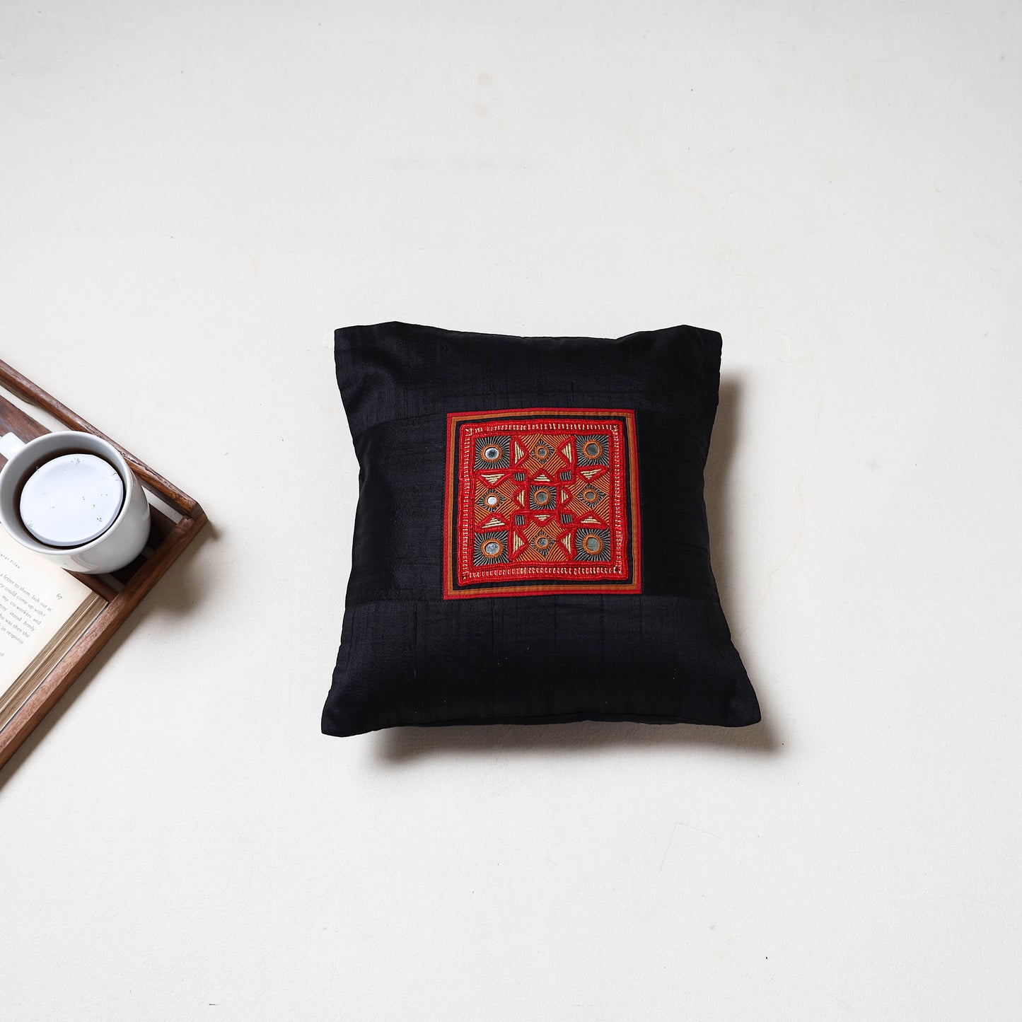Kutch Jat Hand Embroidery Cushion Cover (12 x 12 in) 11