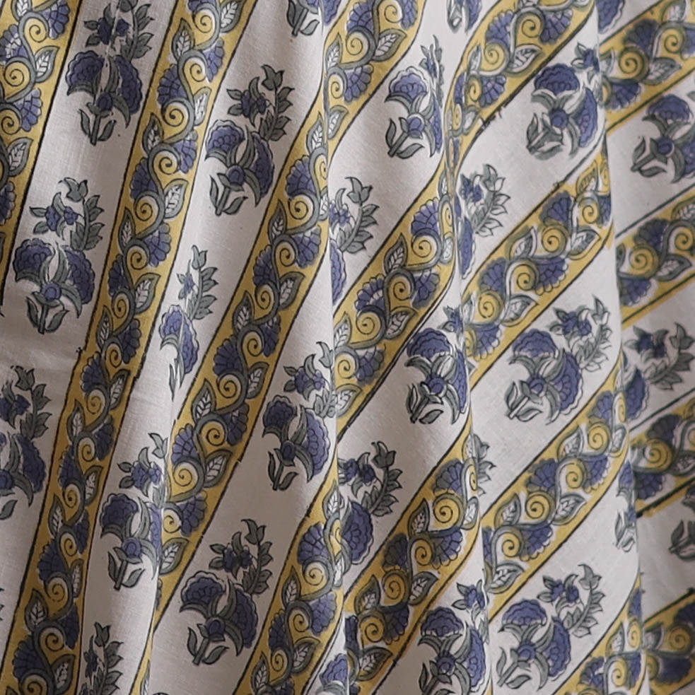 Sanganeri Hand Block Print Cotton Fabric 07