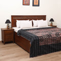 Ajrakh Hand Block Print Patchwork Tagai Work Double Bedsheet (108 x 90 in) 26
