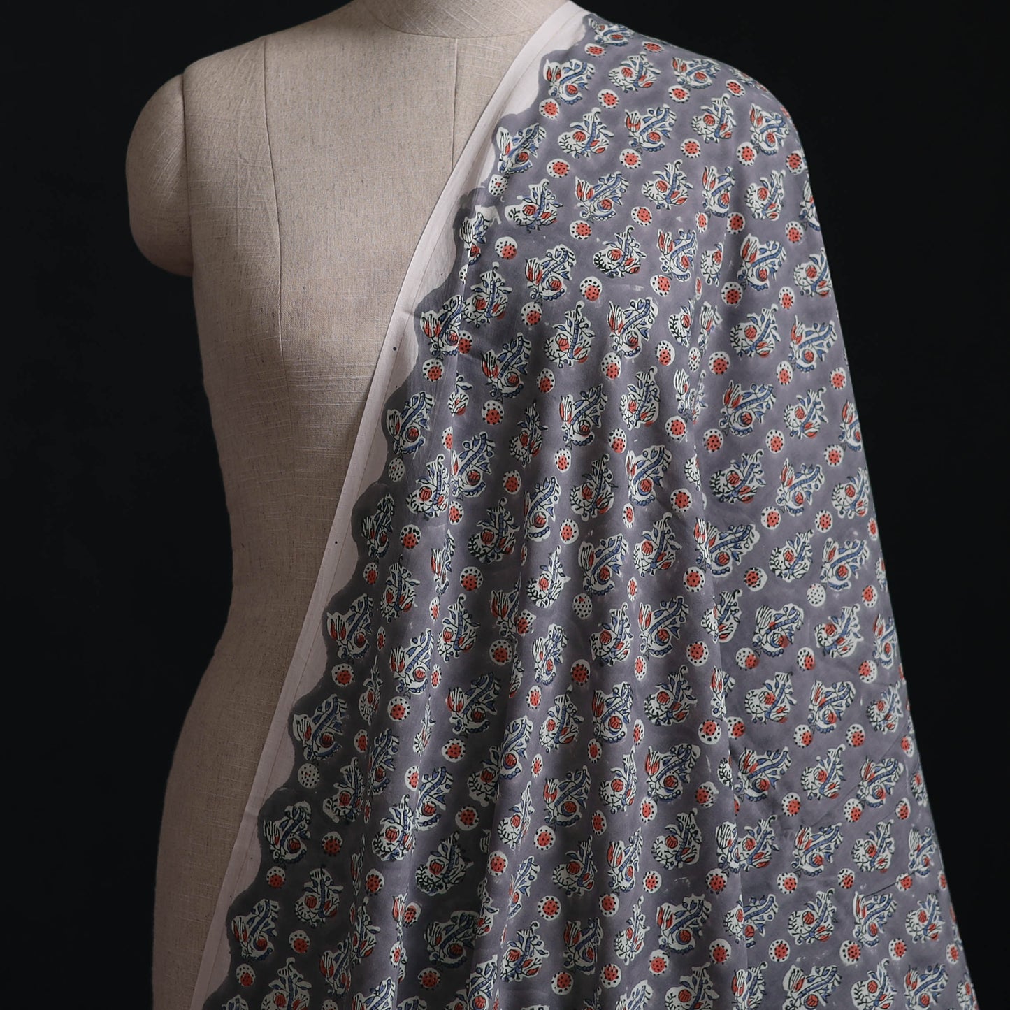 Sanganeri Hand Block Print Cotton Fabric 12