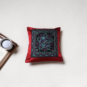 Kutch Pakko Hand Embroidery Cushion Cover (12 x 12 in) 09