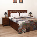 Grey - Khambadiya Tagai Patchwork Quilt / Gudri / Blanket 28