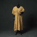 Yellow - Hand Block Batik Print Cotton Kaftan (Long) 01