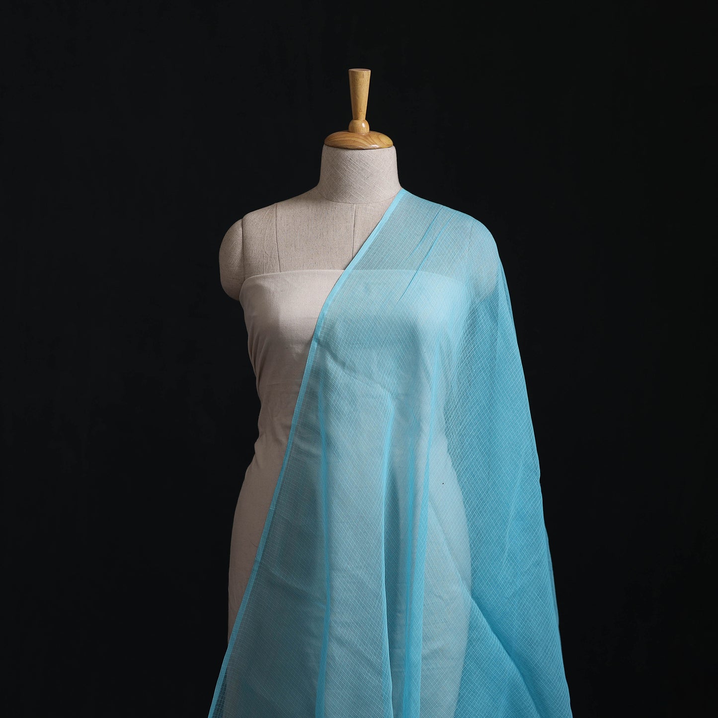 Kota Doria Cotton Plain Fabric 05