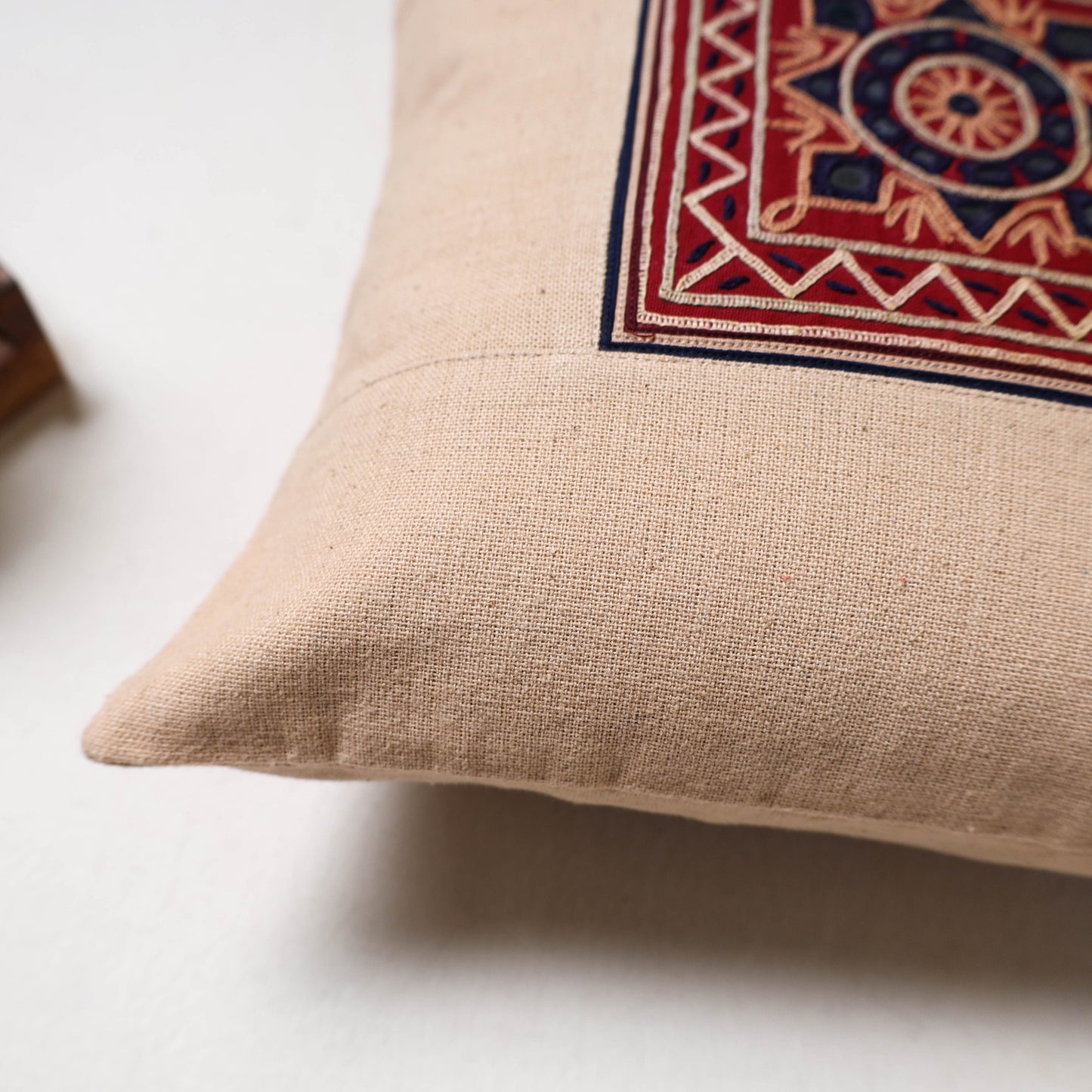 Kutch Rabari Hand Embroidery Cushion Cover (12 x 12 in) 03
