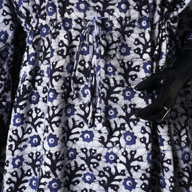 Blue - Hand Block Batik Print Cotton Kaftan (Long) 05