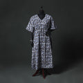 Blue - Hand Block Batik Print Cotton Kaftan (Long) 07