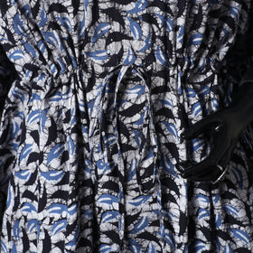 Blue - Hand Block Batik Print Cotton Kaftan (Long) 07
