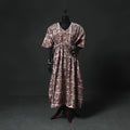 Brown - Hand Block Batik Print Cotton Kaftan (Long) 09