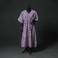 Purple - hand Block Batik Print Cotton Kaftan (Long) 11