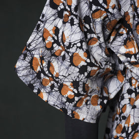 Orange - Hand Block Batik Print Cotton Kaftan (Long) 20