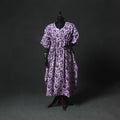 Purple - Hand Block Batik Print Cotton Kaftan (Long) 13