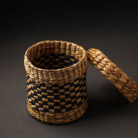 Handmade Organic Water Hyacinth Brown Multipurpose Storage Box (Small)