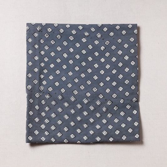 Grey - Akola Block Printed Cotton Precut Fabric