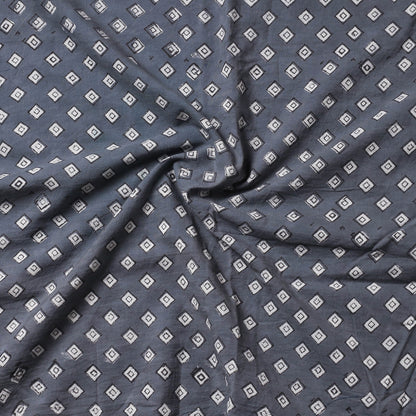 Grey - Akola Block Printed Cotton Precut Fabric