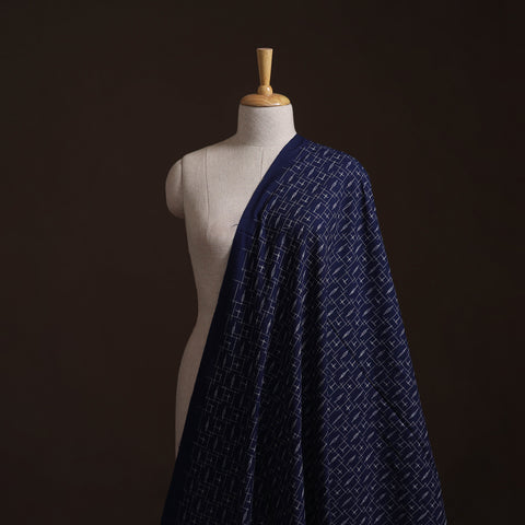 Pochampally Double Ikat Handloom Cotton Fabric (Count 2/60) 08
