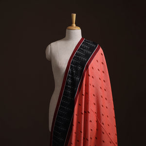 Red - Pochampally Double Ikat Handloom Cotton Fabric (Count 2/60) 11