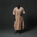 Brown - Hand Block Batik Print Cotton Kaftan (Long) 21