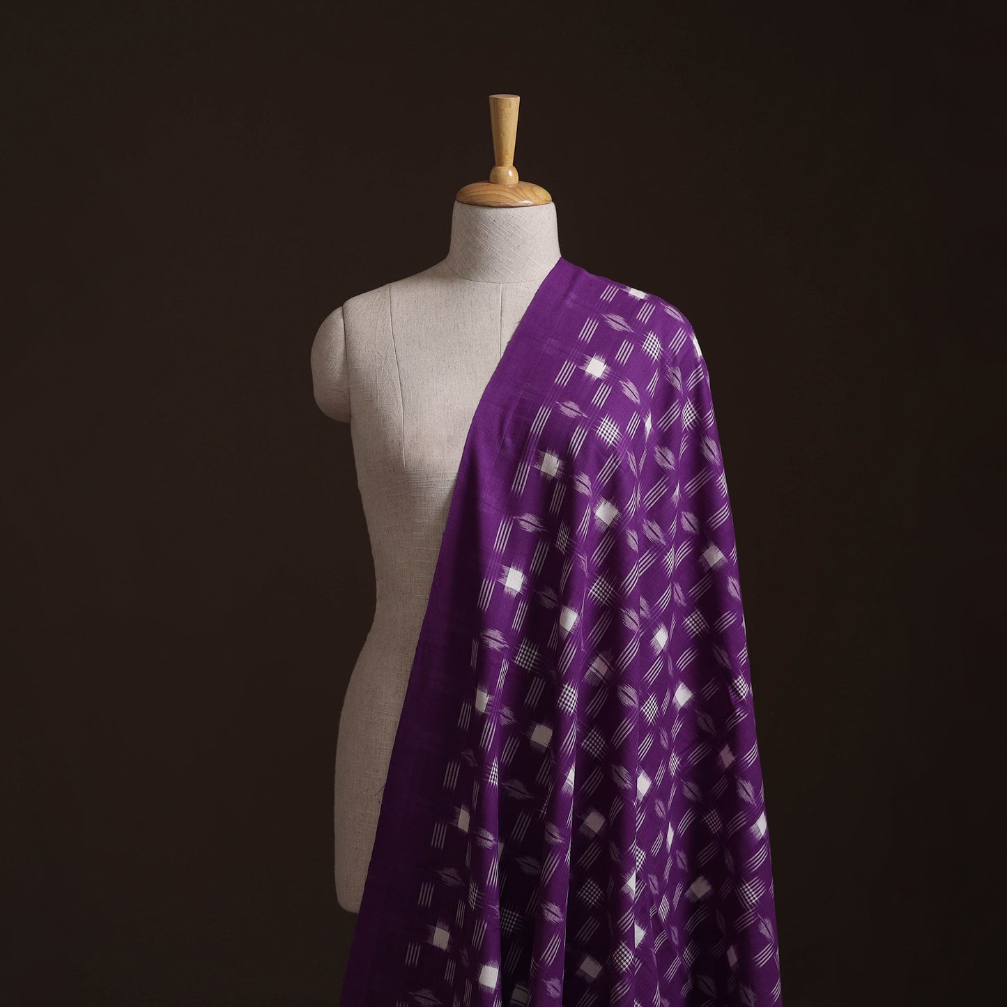 Pochampally Double Ikat Handloom Cotton Fabric (Count 2/40) 18