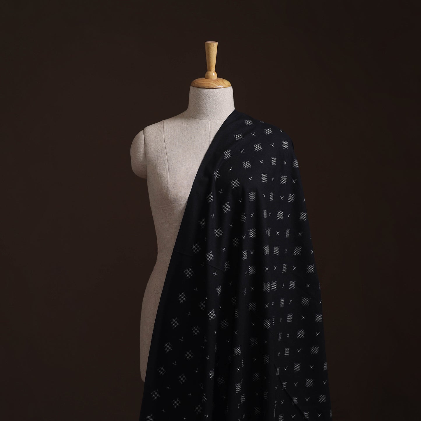 Pochampally Double Ikat Handloom Cotton Fabric (Count 2/40) 19