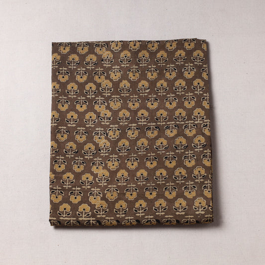 Brown - Ajrakh Block Printed Cotton Precut Fabric