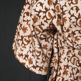 Brown - Hand Block Batik Print Cotton Kaftan (Long) 21