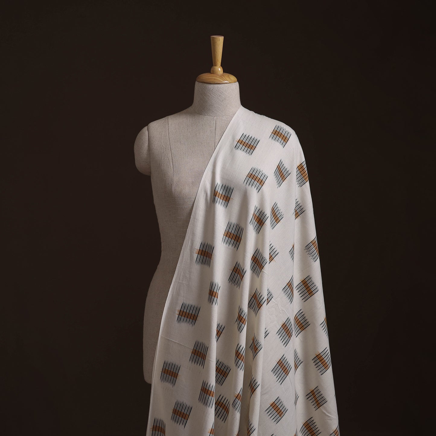 Pochampally Double Ikat Handloom Cotton Fabric (Count 2/40) 20