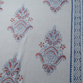 Bagh Hand Block Indigo Print Pure Mul Cotton Natural Dyed Fabric 01