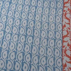 Blue - Bagh Hand Block Indigo Print Pure Mul Cotton Natural Dyed Fabric 02