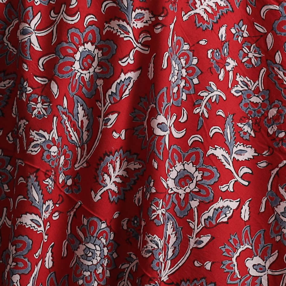 Sanganeri Hand Block Print Cotton Fabric 02