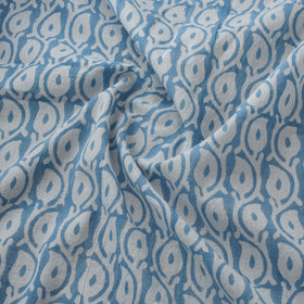 Blue - Bagh Hand Block Indigo Print Pure Mul Cotton Natural Dyed Fabric 02