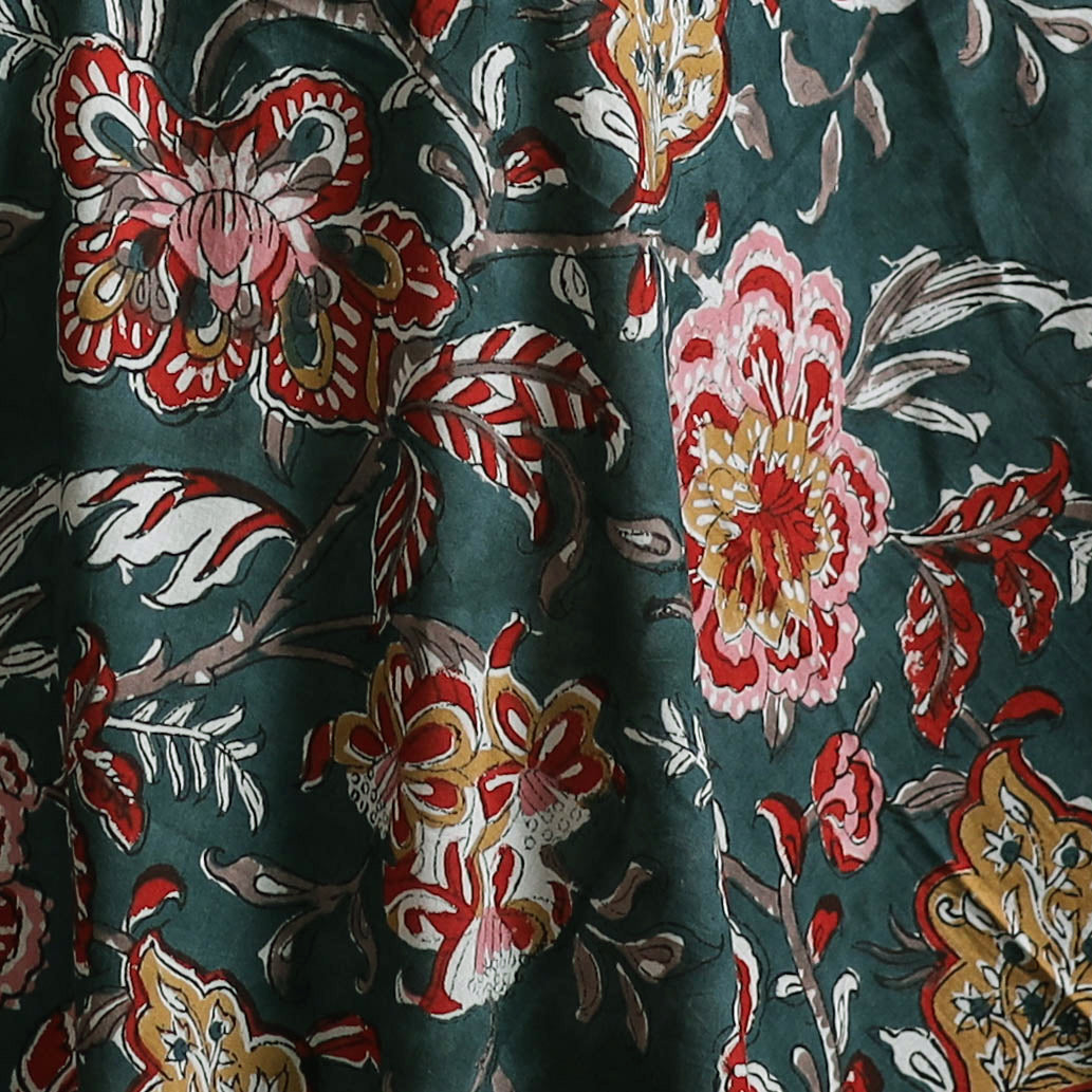 Sanganeri Hand Block Print Cotton Fabric 07