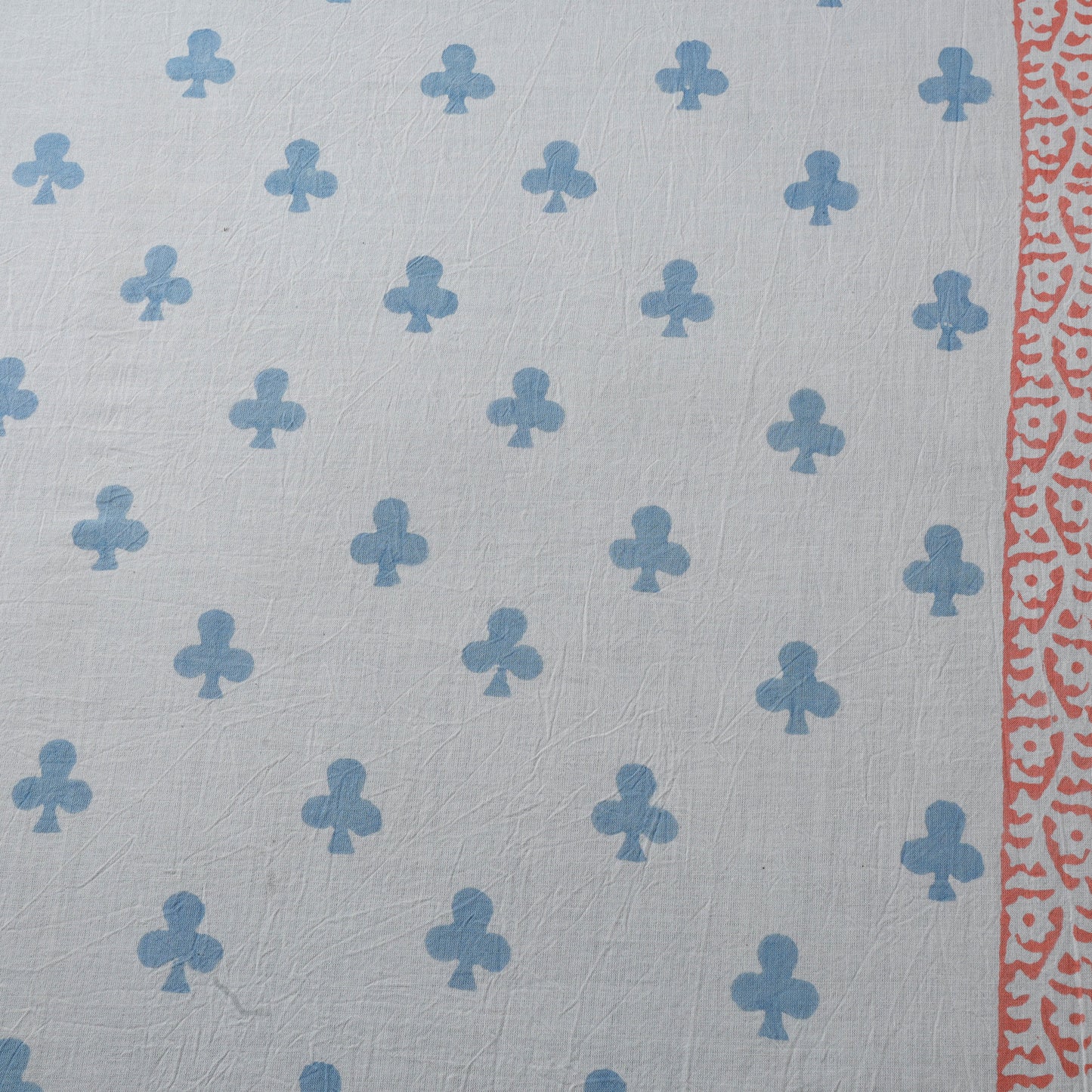 White - Bagh Hand Block Indigo Print Pure Mul Cotton Natural Dyed Fabric 10