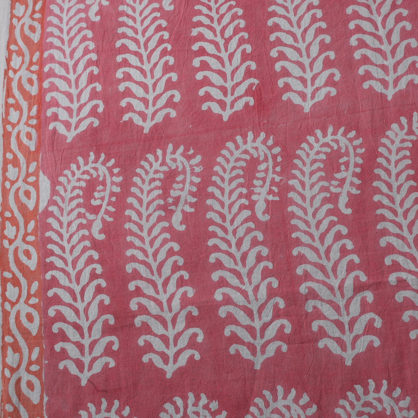 Bagh Hand Block Print Pure Mul Cotton Natural Dyed Fabric 11