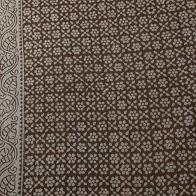 Brown - Bagh Hand Block Print Natural Dyed Cotton Fabric 02