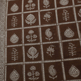 Brown - Bagh Hand Block Print Natural Dyed Cotton Fabric 03