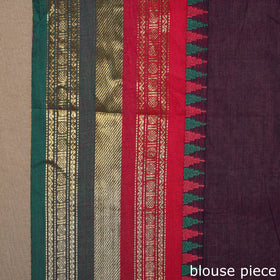 Purple Kandangi Chettinad Cotton Saree with Zari Border