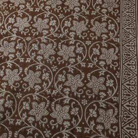Brown - Bagh Hand Block Print Natural Dyed Cotton Fabric 05