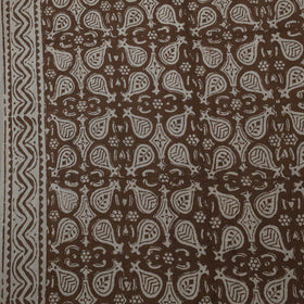 Brown - Bagh Hand Block Print Natural Dyed Cotton Fabric 06