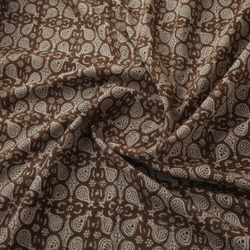 Brown - Bagh Hand Block Print Natural Dyed Cotton Fabric 06