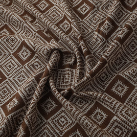 Brown - Bagh Hand Block Print Natural Dyed Cotton Fabric 07