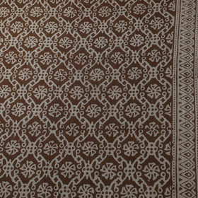 Brown - Bagh Hand Block Print Natural Dyed Cotton Fabric 09