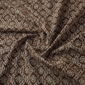Brown - Bagh Hand Block Print Natural Dyed Cotton Fabric 09