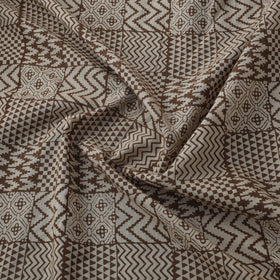 Brown - Bagh Hand Block Print Natural Dyed Cotton Fabric 11